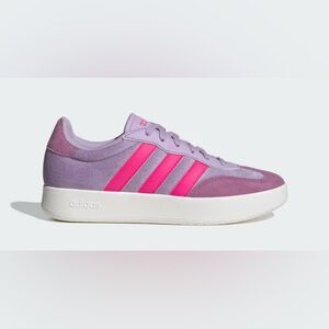 Adidas Barreda Sneakers Pink Purple Velvet Leather 7.5 New with Tags